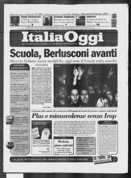 Italia oggi : quotidiano di economia finanza e politica